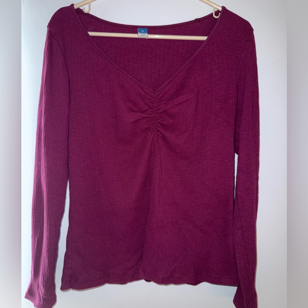 Old Navy Deep Red Long Sleeve Top
